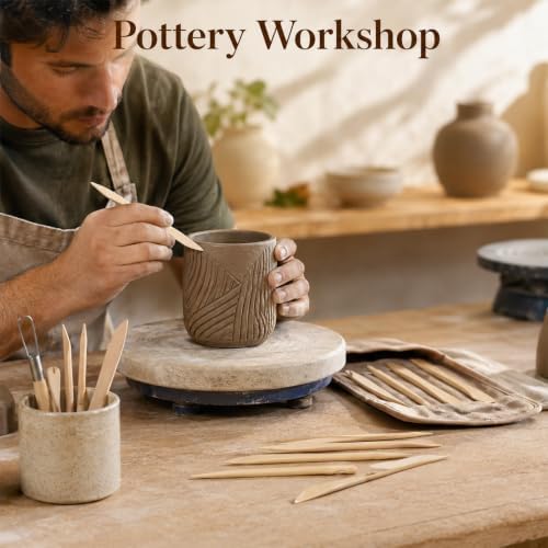 11 Pcs Clay Sculpting Tools, Double Ended Clays Modeling Tools Pottery Wooden Sculpting Tool Polymer Pottery Dough Modeling Tool Kit for Cutting Carving Shaping Detailing - Image 4