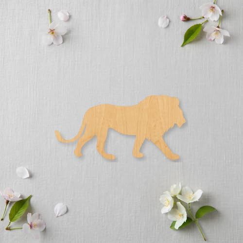Unfinished Lion Wood Cutout Craft Blank, Unfinished Baltic Birch DIY Shape for Crafts and Decor - 4 Inch, 1/8 Inch Thick - Image 5