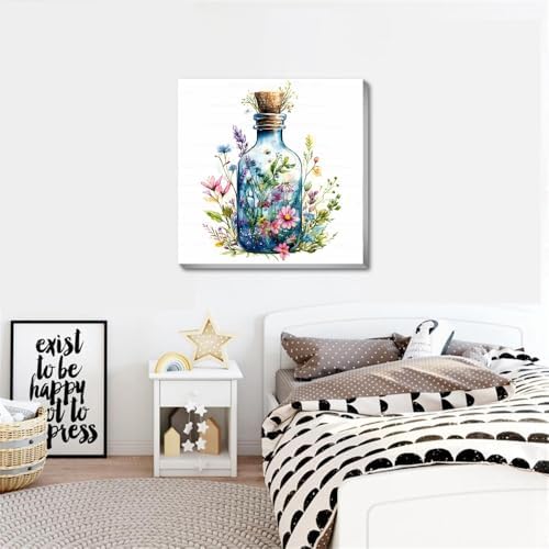 VIGEGU Bottle Flowers Paint by Numbers Kit for Adults Beginner with Framed - Image 3