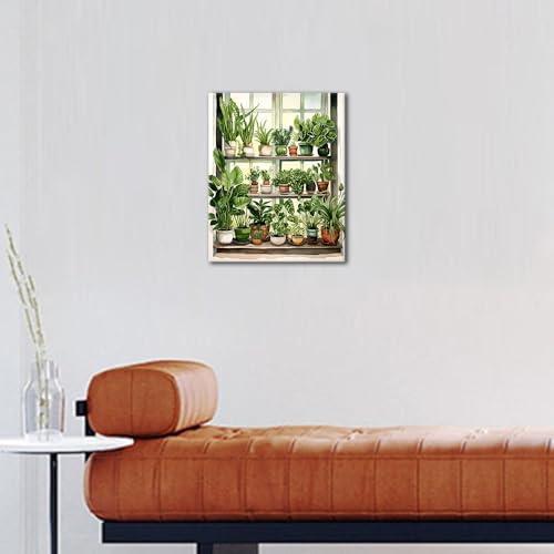 TUMOVO Green Plant Paint by Numbers Kit for Adults Beginner Potted Oil Painting Adult Paint by Number Kits on Canvas Botanic DIY Acrylic Painting Art Crafts for Gifts Home Wall 16"x20"(Frameless) - Image 2