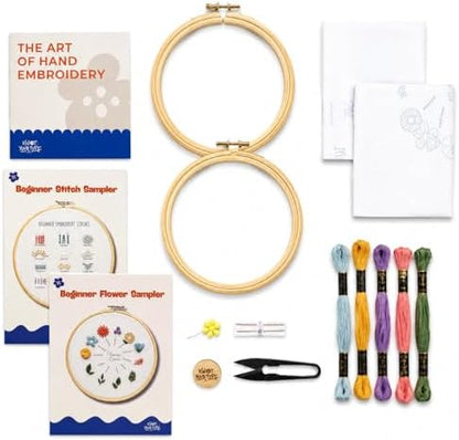KNOT YOUR TYPE Stiches and Flowers DIY Embroidery Kit for Beginners - Bundle of 2 | Hand Embroidery Kit with All Stitching Materials | Perfect Art & Craft Gift Set, Stitching Kit for Adults - Image 2