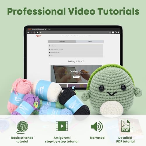 CrochetBox Turtle Complete Crochet Kit for Beginners, Easy Craft for Adults - Image 4