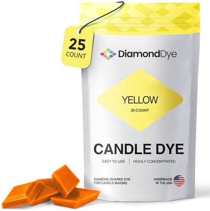 Yellow Candle Dye Chips, Soy & Paraffin Candle Making, 25 Pack by Reddig-globyDiamondDye