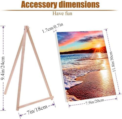 VIGEGU 4 Pack Paint by Numbers Kit for Adults Framed Canvas with Wooden - Image 2