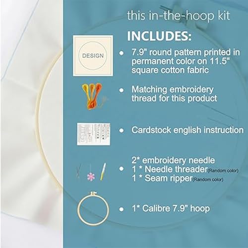 Huacan Embroidery Kit for Beginners Adults, Easy Needlepoint Kits for Adults with Stamped Embroidery Patterns. (House) - Image 2