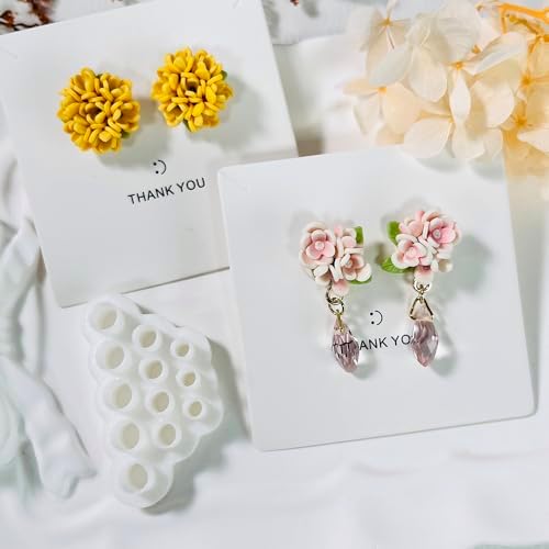 Xaekicr 4pcs Mini Flower Polymer Clay Cutters – Clay Earring Cutters for Floral Jewelry, Polymer Clay Molds for Handmade Accessories, Clay Tools for DIY Crafting - Image 3