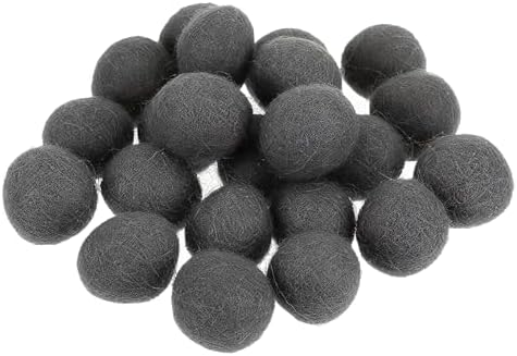PATIKIL Wool Felt Balls Beads Wool Felting Pom 1.5cm 15mm Gray for Home Decor DIY Crafts Handcrafts Project Pack of 20 by PATIKIL