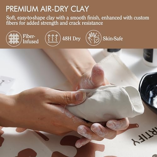 ARTIFY Air Dry Clay Kit for Adults, DIY Pottery Craft Airdry Tool Kit at Home, Art Hobby Clay Sculpting Modeling Making, Date Night Couples Family Beginners Valentines Day Gifts - Image 4