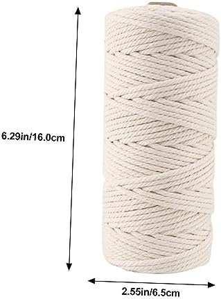 Happyyami DIY Macrame Kit for Adults Beginners Handcrafted Cotton Cord Tapestry Supplies Beads and Rings for Home Decoration - Image 2