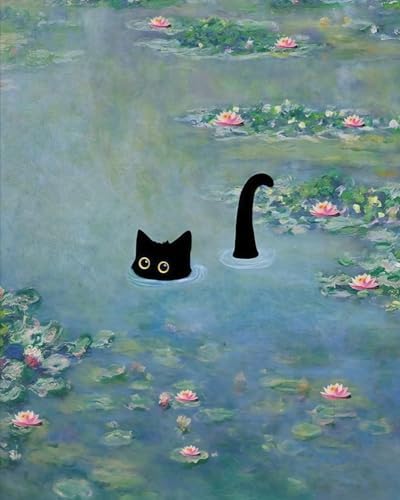 DOTSTART Paint by Numbers Kit for Adults, Vintage Monet Water Lilies Cat Canvas Adult Paint by Number Kits, Acrylic Paint by Number Canvas for Adult Beginners, Home Wall Art Decor, 16X20 inch by Unknown