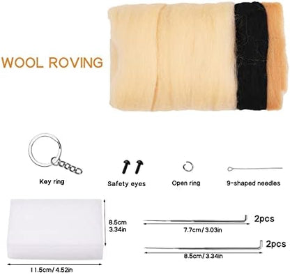 QMNNMA Needle Felting Kits for Beginners, Pug Wool Felting Kit - Image 2