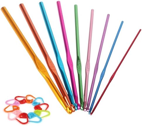 Coopay Crochet Hooks Set-19PCS Metal Crochet Needles with Stitch Markers by Coopay