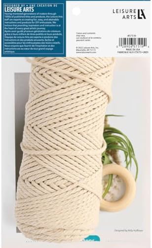 LEISURE ARTS Macrame Kit Plant Pouch, Macrame Kits for Adults Beginners, Plant Hanger Kit, Beginners Kit, DIY Kit Beginner - Image 6