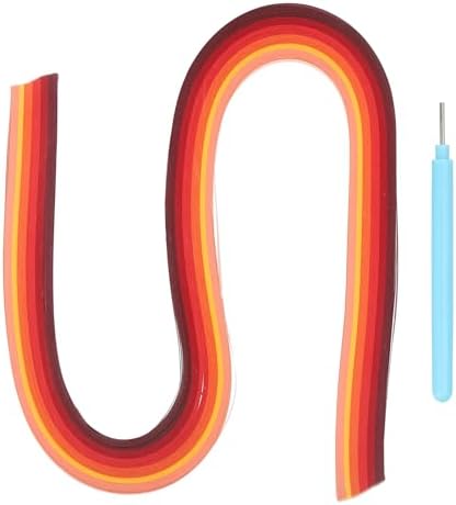 MECCANIXITY Paper Quilling Kit, 21.3 Inch 3mm Paper Quilling Strips with Blue Pen for Beginners DIY Hand Crafts Teaching Tools Flower Decoration(Red, Pack of 120) by MECCANIXITY