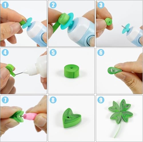 2-in-1 Electric Quilling Pen with Dual Tips for 1.5-10mm Strips, Blue - Image 6