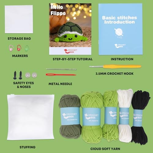 CrochetBox Turtle Crochet Kit for Beginners, Easy Craft for Adults - Image 3