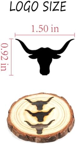 AIMOADO 1.5" Texas Longhorn Branding Iron, for Wood Hats BBQ & Steak - Image 2