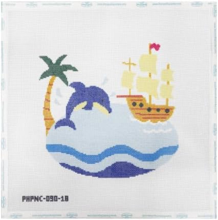 Howie's Needlepoint Beach Needlepoint Kits for Adults & Beginners, 18 Mesh Printed Needlepoint Canvas, Stamped Patterns Canvas Starter Kits(Special Summer,6"x 6") - Image 5