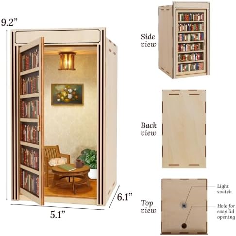 Personalized Book Nook Kits for Adults Beginner, Easy DIY Book Nook Library - Image 4