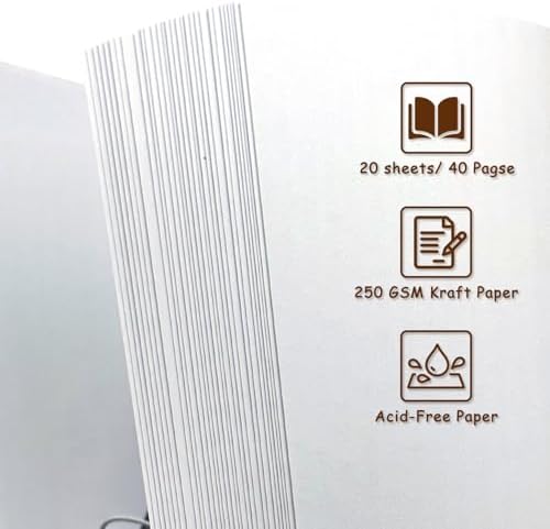 Scrapbook Album 7x7 Inch - Hardcover Kraft Paper Photo Album with 40 Pages, Memory Book for Wedding, Anniversary, Family, Christmas, Baby Shower, Ideal for Preserving Precious Moments - Image 4