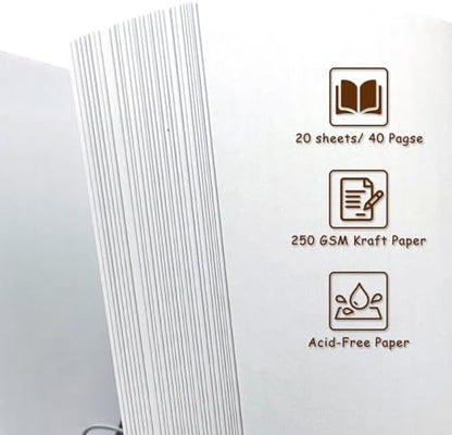 Scrapbook Album 7x7 Inch - Hardcover Kraft Paper Photo Album with 40 Pages, Memory Book for Wedding, Anniversary, Family, Christmas, Baby Shower, Ideal for Preserving Precious Moments - Image 4