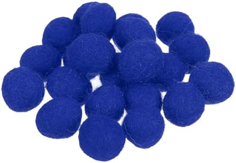 PATIKIL Wool Felt Balls Beads Wool Felting Pom 1.5cm 15mm Dark Blue for Home Decor DIY Crafts Handcrafts Project Pack of 20 by PATIKIL