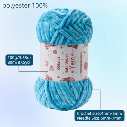 4x100g Fluffy Velvet Chenille Yarn for Crocheting and Knitting, 4x80m (87.5yd) Baby Yarn for Crocheting Soft, Crochet Chunky Yarns Amigurumi Yarns (4 Golden Yellow) - Image 2