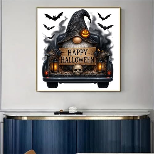 Halloween Stamped Cross Stitch Kits for Beginners Adults - Gnome Counted Cross Stitch Kits Needlepoint Cross-Stitch Patterns Dimensions Needlecrafts Embroidery Kits Arts and Crafts - Image 3
