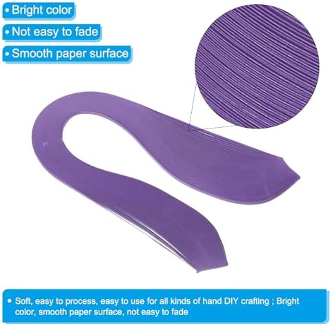 PATIKIL 600pcs Quilling Strips Paper 1/8"(3mm) 39cm Origami Paper Quilling Strip for Art DIY Hand Craft Christmas, Dark Purple - Image 3