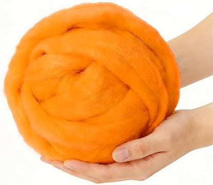 3.4oz Needle Felting Wool Sun Orange for DIY Needle Craft Enthusiasts by %22VNAKER%22+Flagship