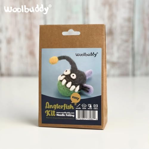 Woolbuddy Needle Felting Starter Kit (Anglerfish) for Adults with DIY Tool - Image 3