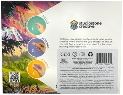 STUDIOSTONE CREATIVE DIY Arts & Crafts Carving Kit Kids Adults Cat Sculpture Soapstone - Image 2