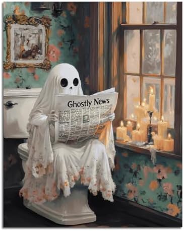 ICYANART Ghost Paint by Numbers Kit for Adults, Halloween Number Painting by Unknown