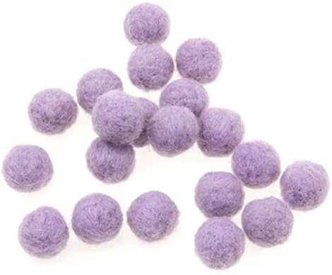 Needle Felt Balls Pure Wool Beads Felted Wool Balls 15mm Handmade DIY Crafts 20pcs (Lavendar) by Zasy