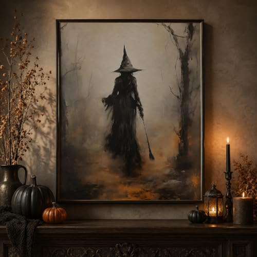 Halloween Paint by Numbers Kit for Adults-Witch,Oil Painting 10x12In - Image 2