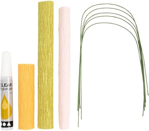 Creotime Creativ Company Mini Craft Sets Crepe Paper Flowers Cherry Branch - for Making Beautiful Crepe Flowers - Image 2