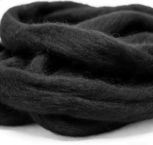 VNAKER 3.4oz Needle Felting Wool Black for DIY Needle Craft Enthusiasts - Image 3