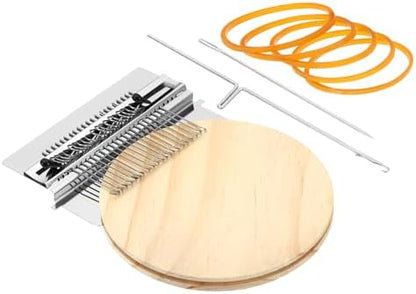 PATIKIL 21 Hooks Mini Weaving Machines Kit, Metal Quickly Small Darning Weave Tool with Accessories for Mending Knitting Stitching Clothes DIY, Style 1 by PATIKIL