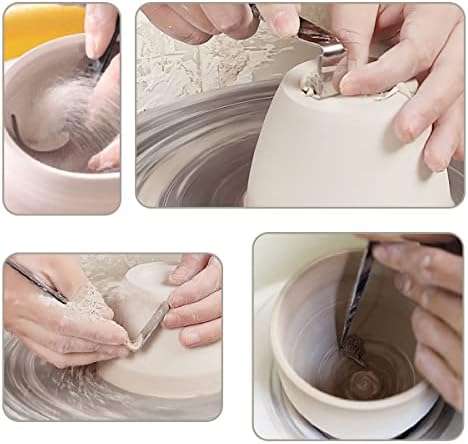 4Pcs Pottery Clay Sculpture Carving Tools Set, Trimming Knife Hand-Made Clay Art Craft Modelling Carving for Clay Pottery, Sculpture - Image 6