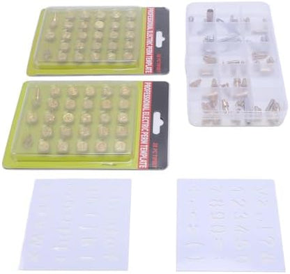 BTSEURY Wood Burning Tip Set, 110PCS Brass Alphabet Number Stencils Wood Burning Embossing Carving DIY Crafts Tool for Adults Beginners, Wood Burning Tools - Image 4