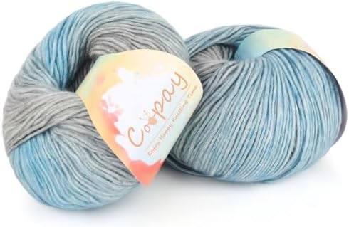 Coopay Yarn for Crocheting & Knitting, Gradient Cake Yarns (Sea Blue) by Coopay