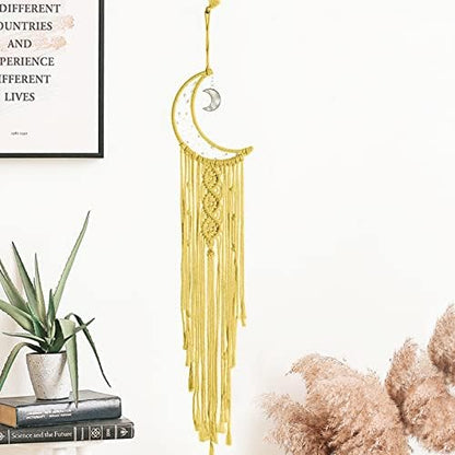 JeogYong Macrame Kit, DIY Moon Dream Catcher Macrame Kits for Kids & Adults Beginners, Includes Metal Hoop Rings Macrame Cord or More Craft Supplies and Materials for Bohemian Wall Decor Dreamcatcher - Image 3