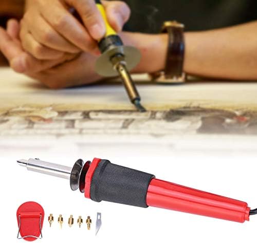 Soldering Iron Kit Wood Burning Tool, Piece Wood Burning Pen Set, Electric Soldering Iron Set Wood Burning Pen Engraving Carving Pyrography Tool 40W for DIY Enthusiasts(AC110V-US Plug) - Image 7