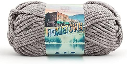 Lion Brand Yarn, Hometown Yarn, Dallas Grey, Medium Gray, 1 Pack by LionBrandYarn