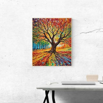 ldazao Tree of Life Paint By Numbers Kit for Adults Beginner DIY Painting Kits for Adults Stained Glass Easy Paint By Number Acrylic On Canvas Drawing Colorful Paintworks Artwork 16 X 20 Inch - Image 4