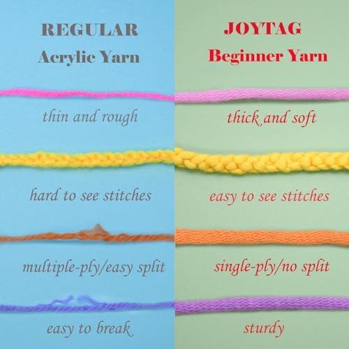 4 Pack Rainbow Beginner Crochet Yarn for Crocheting and Knitting Multicolor Cotton Crochet Yarn for Beginners(Rainbow 01) - Image 2