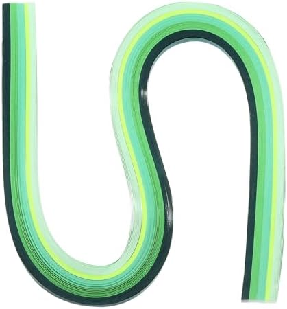 PATIKIL 540 x 10mm Rainbow Quilling Strips Paper Gradient Green 120 Pcs by PATIKIL
