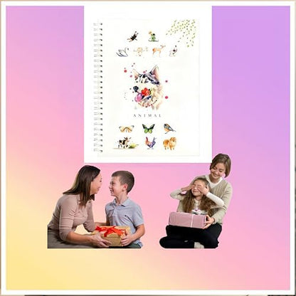 Watercolor Workbook，Water Paint Adult Set，Easy Coloring Book,Beautiful Paintings for Beginner（Fruit - Album (Animals - Album) - Image 6