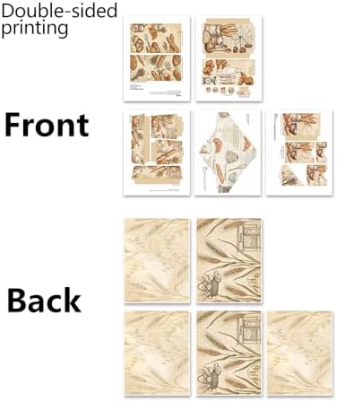 XINPOCUT Floral Folding Trifold Folio Junk Journal Kit,Folio Booklet Craft Kit, Junk Journal Kit, Scrapbooking Supplies, Journaling Decor, Mini Folio Writer Folder Project, Arts & Crafts Gifts - Image 3