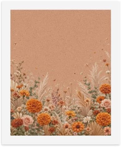 Bozfoxa Paint by Numbers Kit for Adults Beginner Orange Floral Edge by Unknown